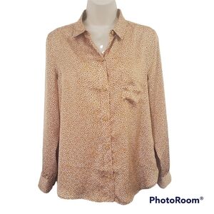 EQUIPMENT Leema Shirt in Ocre Multi Yellow Size S